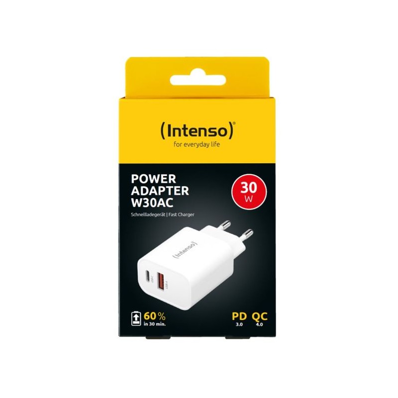 Polnilec Intenso W30AC USB-A/C, 30W, 7803012