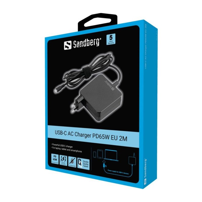 Polnilec Sandberg PD65W, USB-C, 135-79
