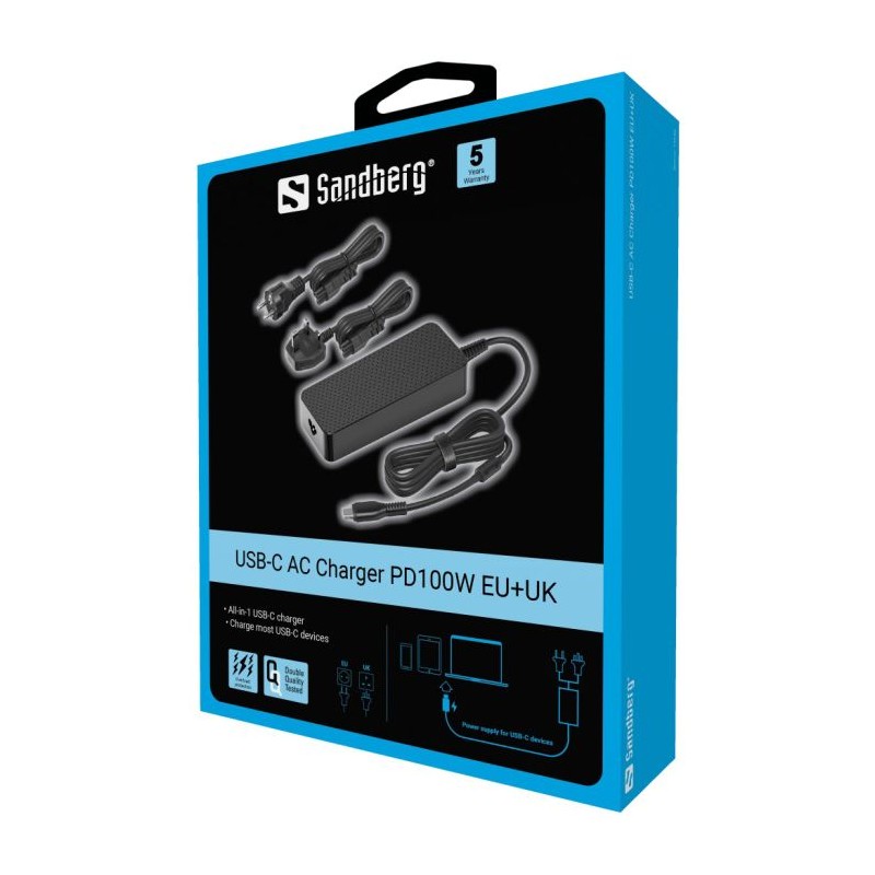 Polnilec Sandberg PD100W, USB-C, 135-82