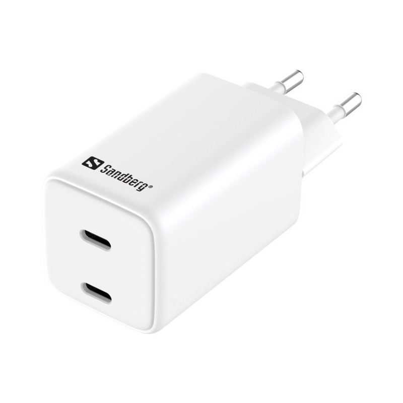 Polnilec Sandberg AC Dual USB-C PD 65W (EU), 441-56