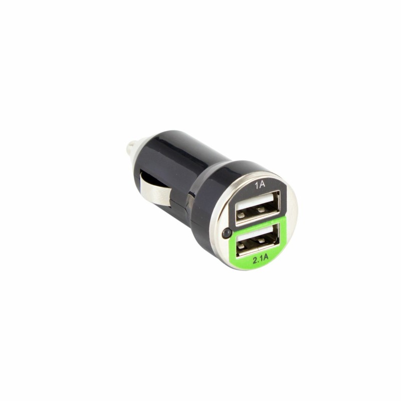 Avtomobilski polnilec SBOX CC-221B, 2x USB-A, črn