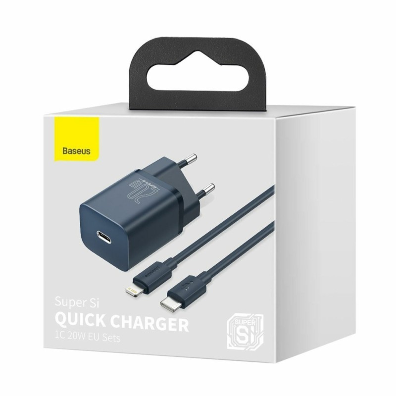 Polnilec Baseus TZCCSUP-B03, 20W, USB-C / Lightning, QC, moder
