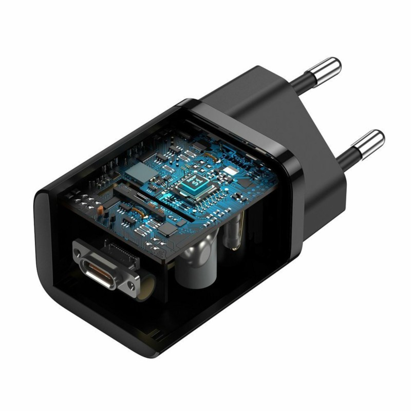 Polnilec Baseus TZCCSUP-L01, 25W, USB-C, QC, črn