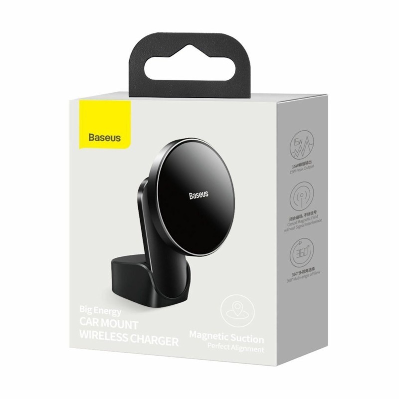Avtomobilski polnilec Baseus WXJN-01, 15W Magsafe, črn