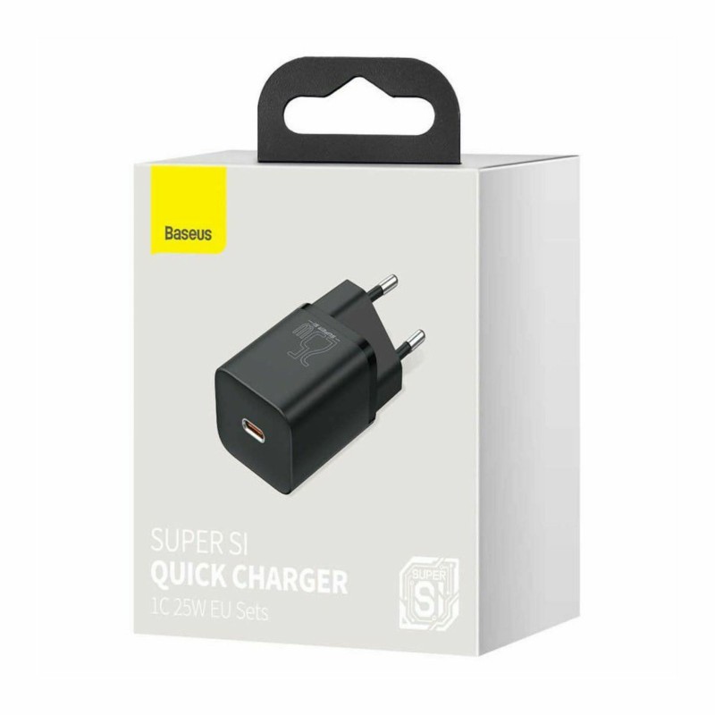 Polnilec Baseus CCSP020101, 25W QC, USB-C, črn