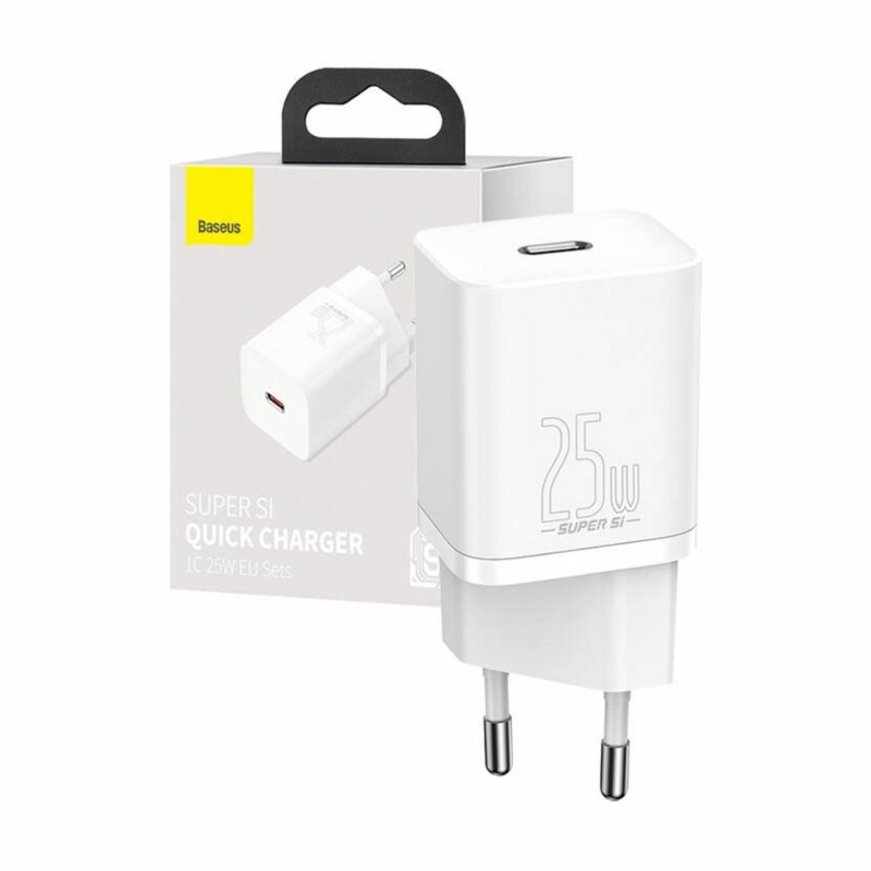 Polnilec Baseus CCSP020102, 25W QC, USB-C, bel