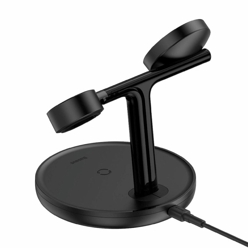 Brezžični polnilec Baseus Swan 3v1, 20W Magsafe, črn