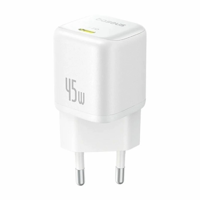 Polnilec Baseus PicoGo, 45W QC PD, USB-C, bel