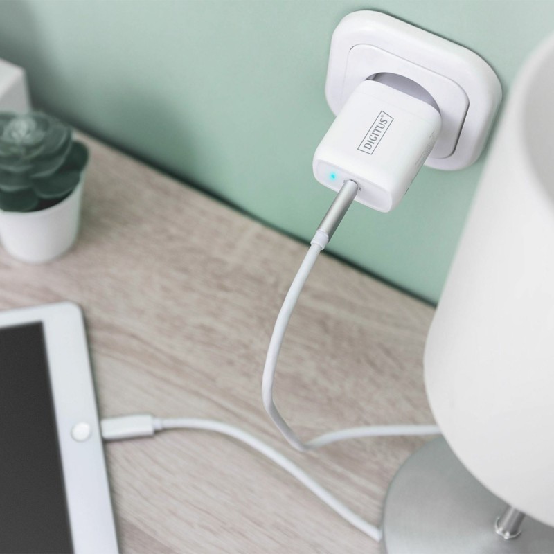 Polnilec Digitus DA-10196, 20W PD, USB-C, bel