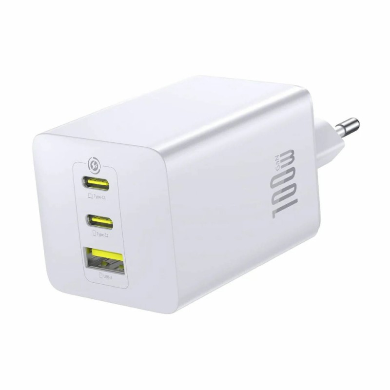 Polnilec Baseus EnerFill FE11, 100W, 2x USB-C, USB-A, bel