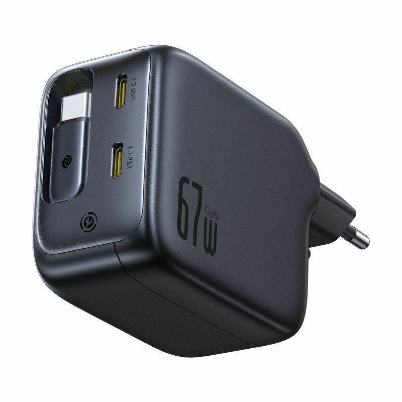 Polnilec Baseus E0121E00 67W QC PD, USB-C, črn