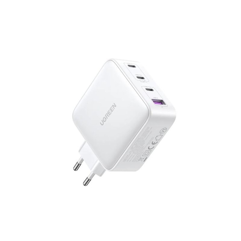 Polnilec Ugreen 100W GaN, 3x USB-C, USB-A, bel