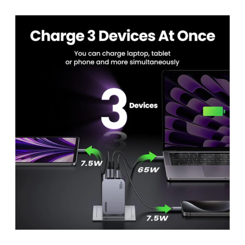 Polnilec Ugreen Nexode Pro 100W GaN, USB-C