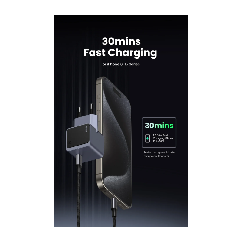 Polnilec Ugreen Nexode S 30W, USB-C