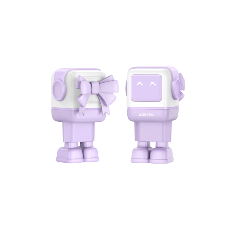 Polnilec Ugreen Nexode Robot GaN 65W, USB-C, USB-A, vijolična