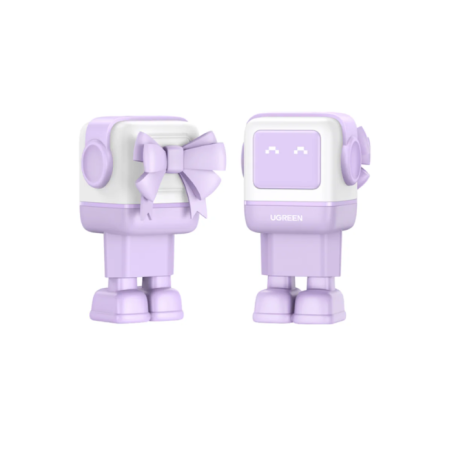 Polnilec Ugreen Nexode Robot GaN 65W, USB-C, USB-A, vijolična