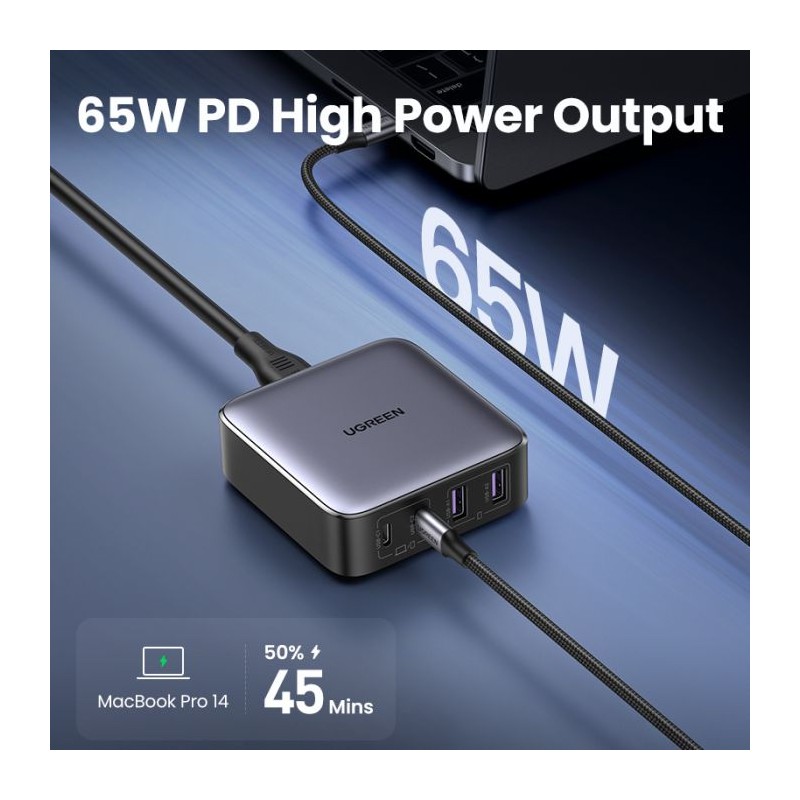 Polnilec Ugreen Nexode 65W, 2x USB-A, 2x USB-C