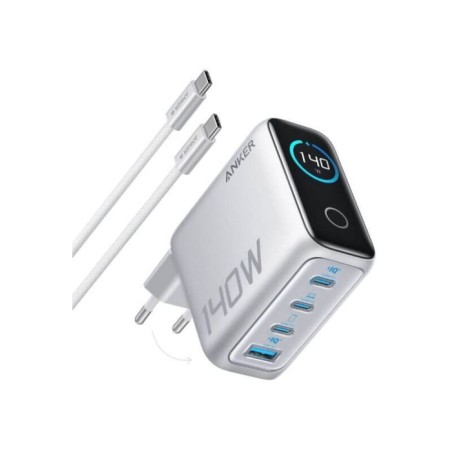 Polnilec Anker B2697G41 140W, USB-C, USB-A, siv