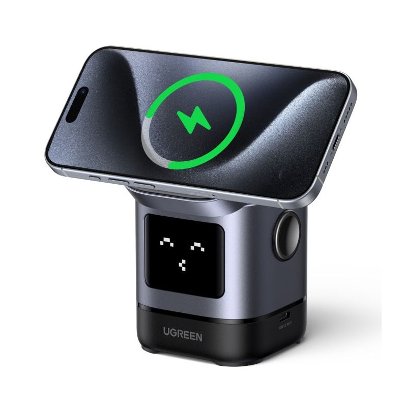 Polnilec Ugreen Uno 2-v-1 15W, USB-C