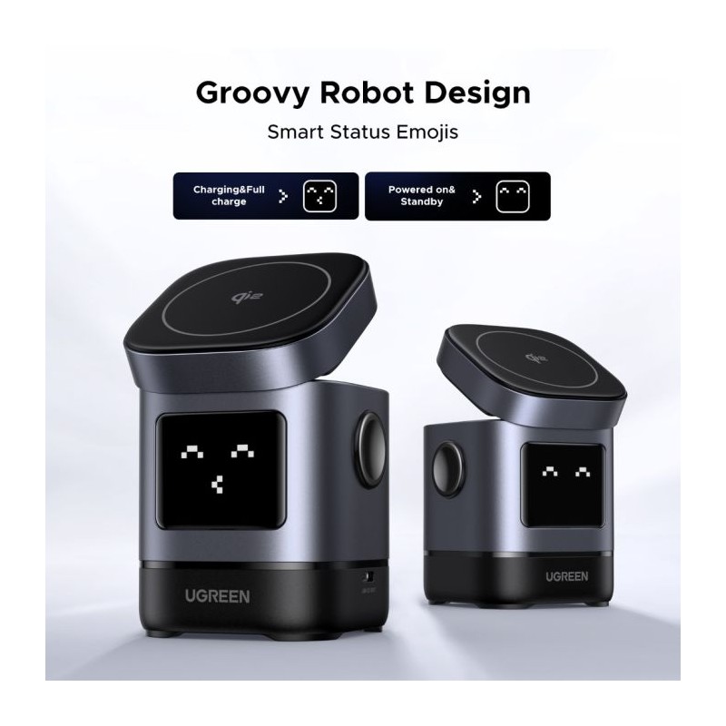 Polnilec Ugreen Uno 2-v-1 15W, USB-C