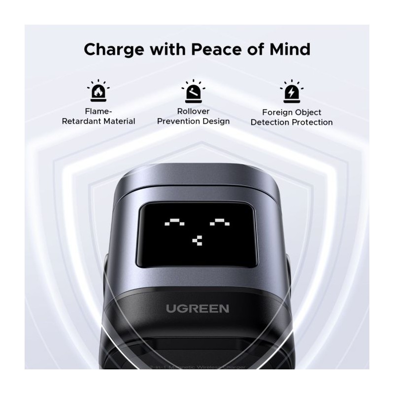 Polnilec Ugreen Uno 2-v-1 15W, USB-C