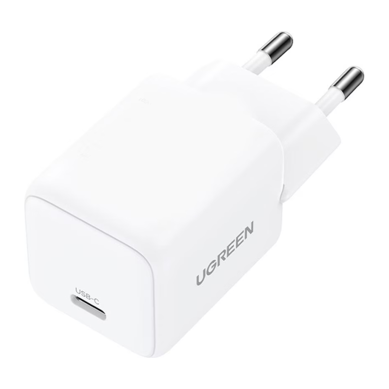 Polnilec Ugreen 30W GaN, USB-C, bel