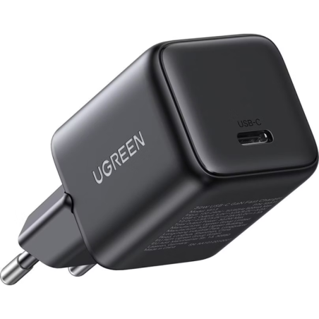 Polnilec Ugreen 30W GaN, USB-C, črn