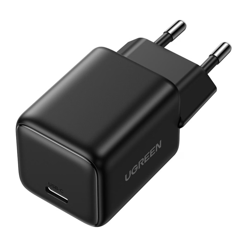 Polnilec Ugreen 30W GaN, USB-C, črn