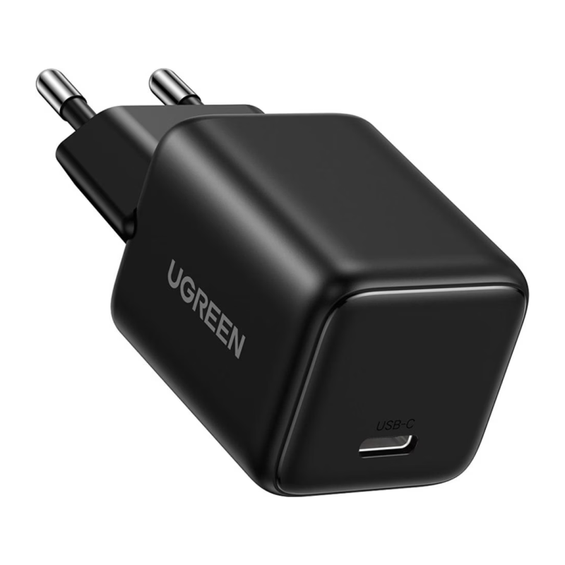 Polnilec Ugreen 30W GaN, USB-C, črn