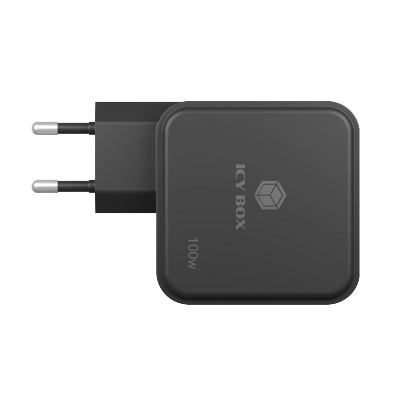 Polnilec IcyBox IB-PS1040-PD 100W GaN, USB-C, USB-A