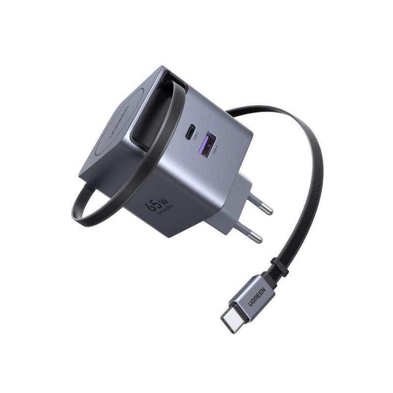 Polnilec Ugreen Retractable 65W GaN USB-C