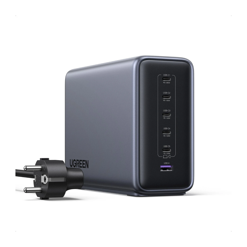 Polnilec Ugreen Nexode 500W GaN, 5x USB-C, 1x USB-A