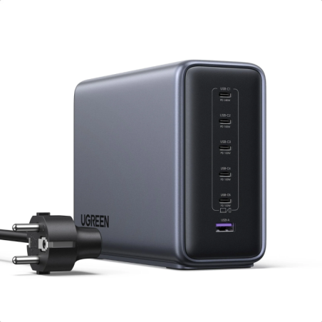 Polnilec Ugreen Nexode 500W GaN, 5x USB-C, 1x USB-A
