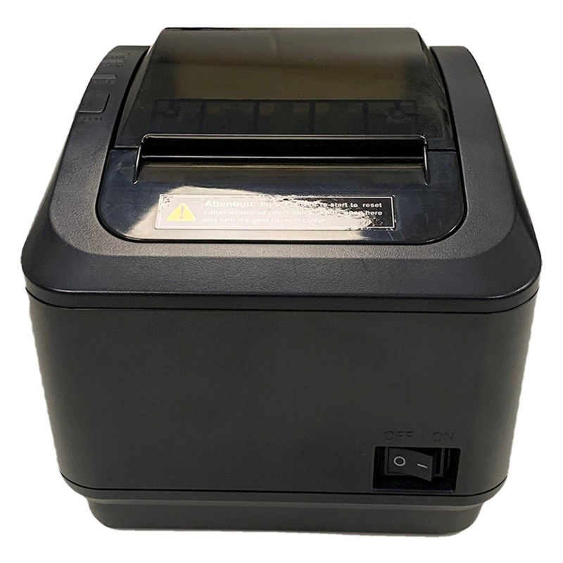 Termalni tiskalnik TimPOS 80 UL, USB, LAN, nož, črn