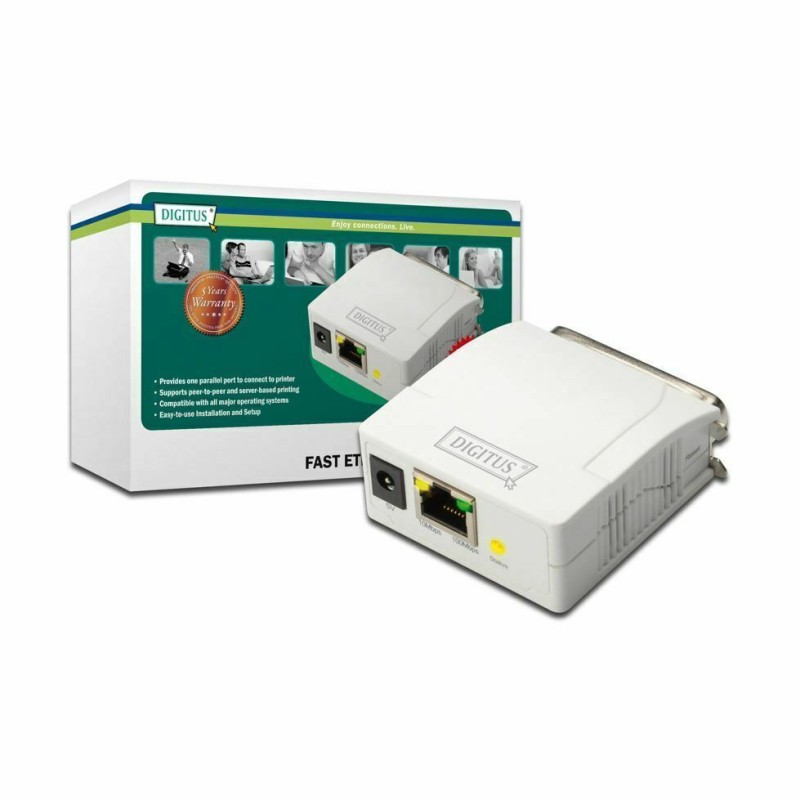 Print server 1x LPT, Digitus DN-13001-1, bel