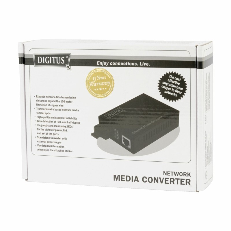 Pretvornik FO-UTP 10/100 SC Digitus Multimode, DN-82020-1
