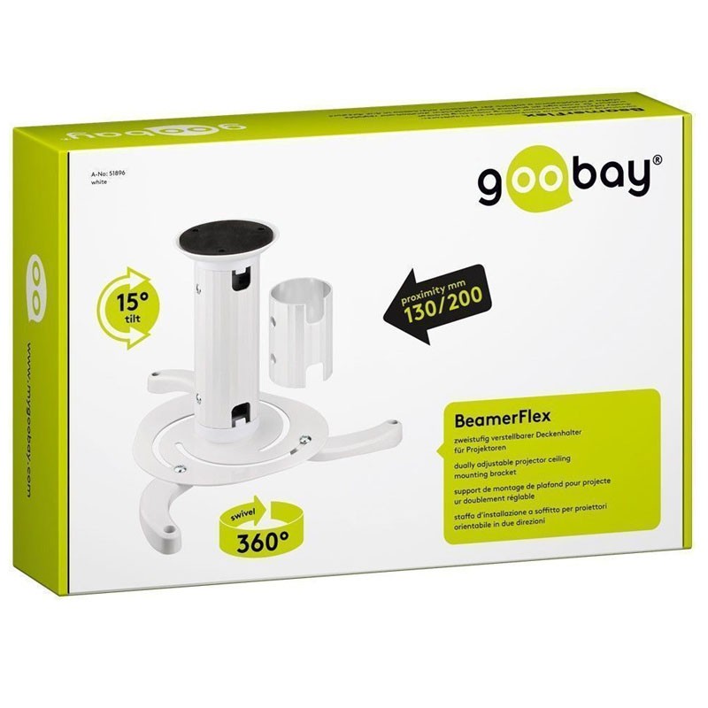 Stropni nosilec za projektor GOOBAY BeamerFlex 130/200mm