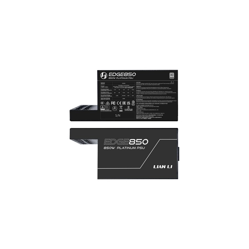 Napajalnik ATX Lian Li EDGE 850W, 80 PLUS Platinum, Modularni, črn