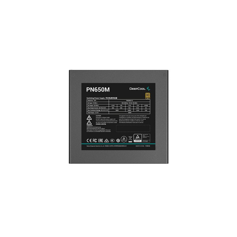 Napajalnik ATX DeepCool PN650M, 650W, modularni, črn