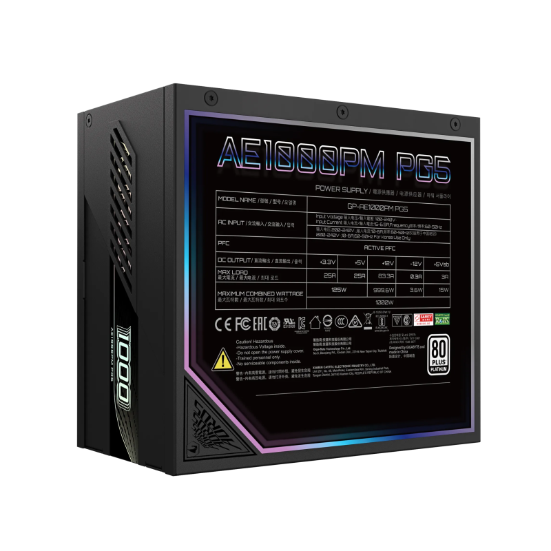 Napajalnik Gigabyte AORUS Elite P1000W PLATINUM, modularni