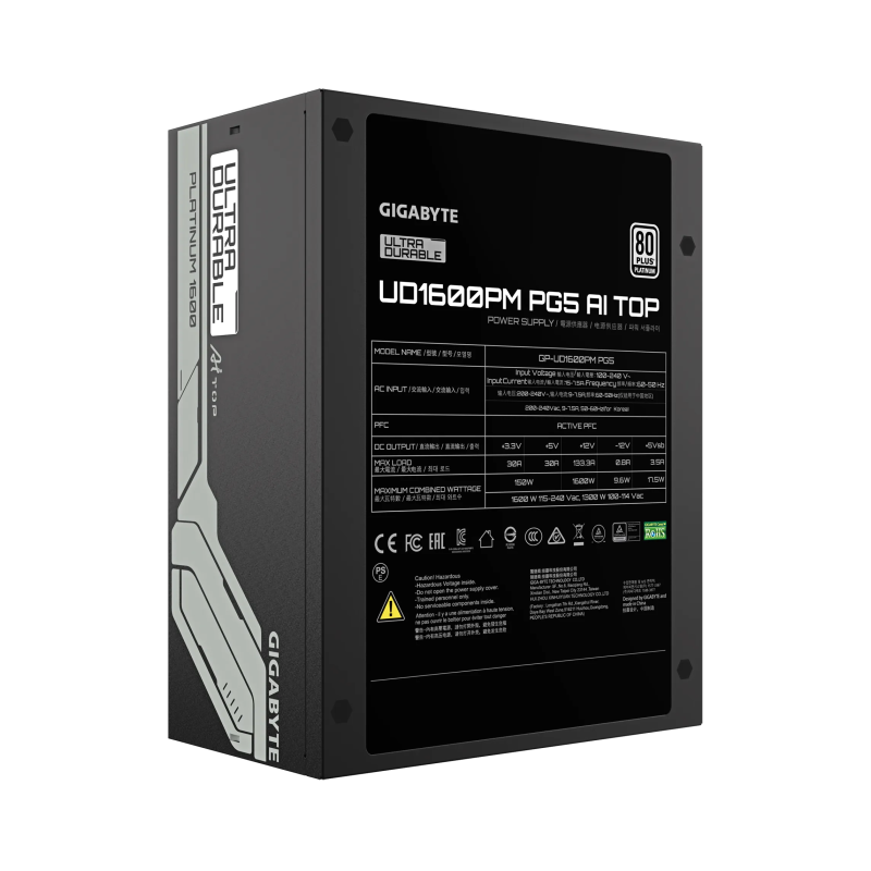 Napajalnik Gigabyte UD1600PM, 1600W, 80+ Platinum, modularni