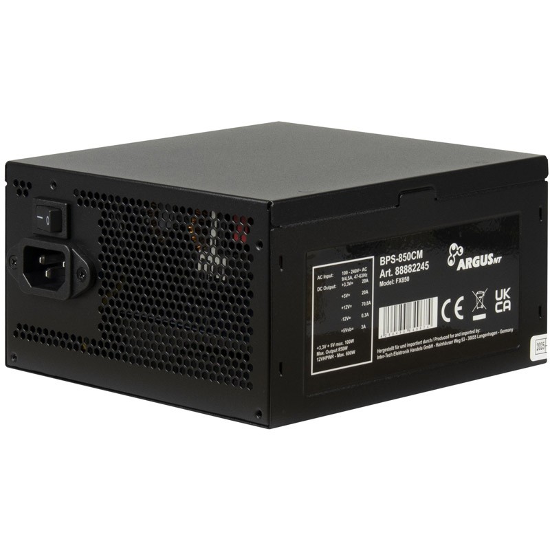 Napajalnik INTER-TECH Argus BPS-850CM, 850W, 80Plus Bronze