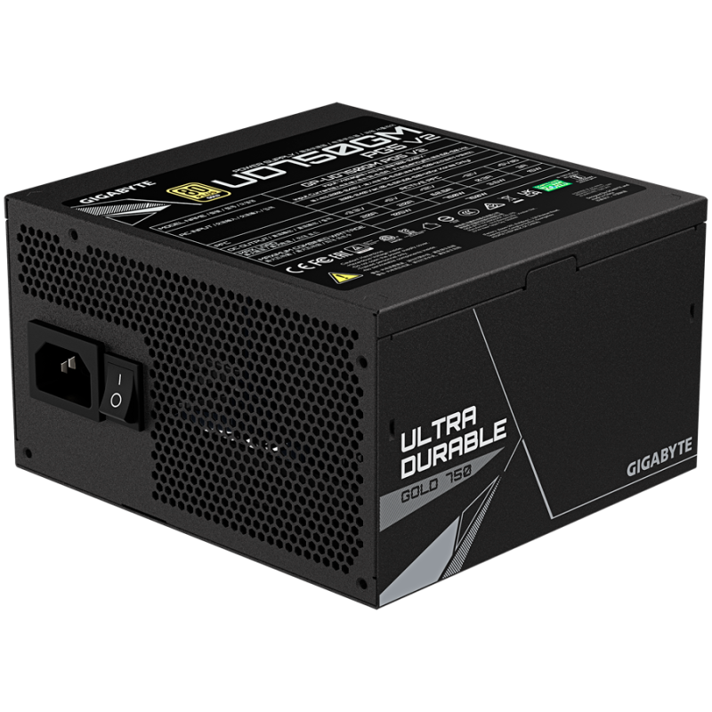 Napajalnik GIGABYTE UD750GM PG5 V2, 80 Plus Gold, 750W, modularni