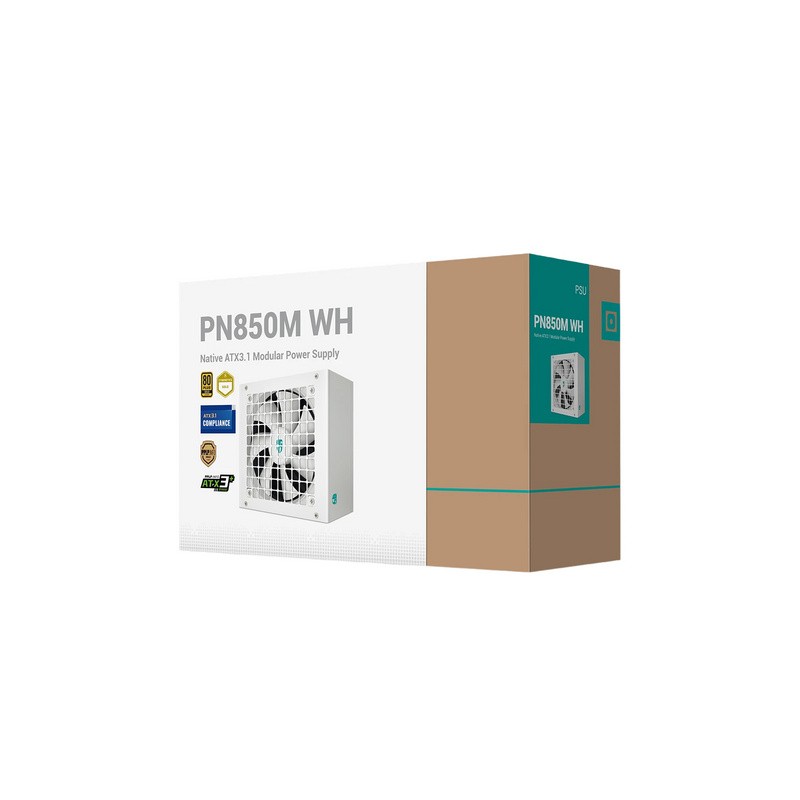 Napajalnik DeepCool PN850M, 80 Plus Gold, 850W, modularni, bel
