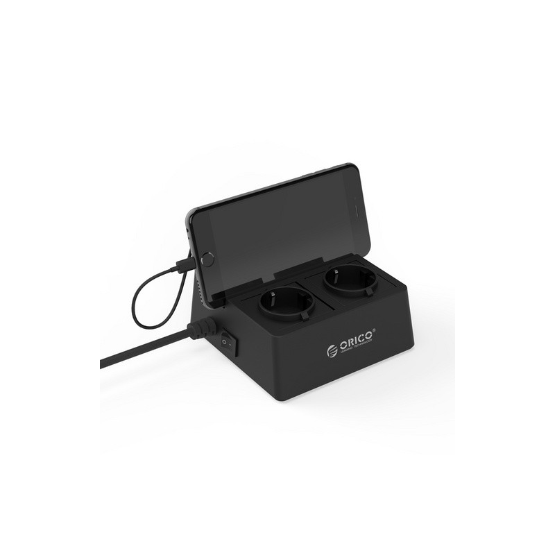 Prenapetostna zaščita - razdelilec ORICO 2x 230V, 5x USB, črn