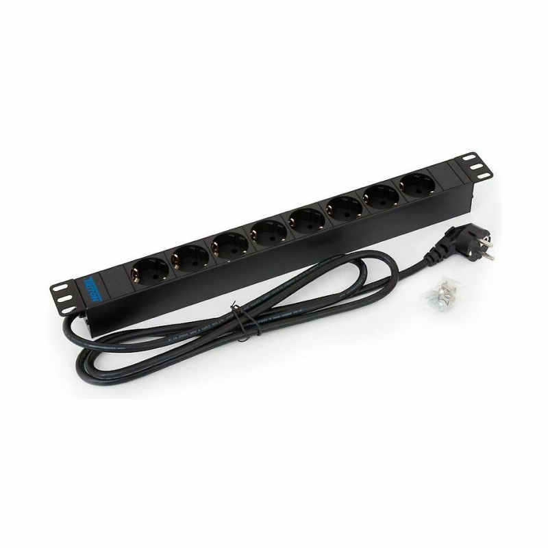 Razdelilec 48cm 8x220V ALU črn Triton