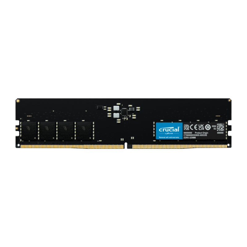 Pomnilnik Crucial 32GB DDR5-4800 UDIMM PC5-38400 CL40, 1.1V