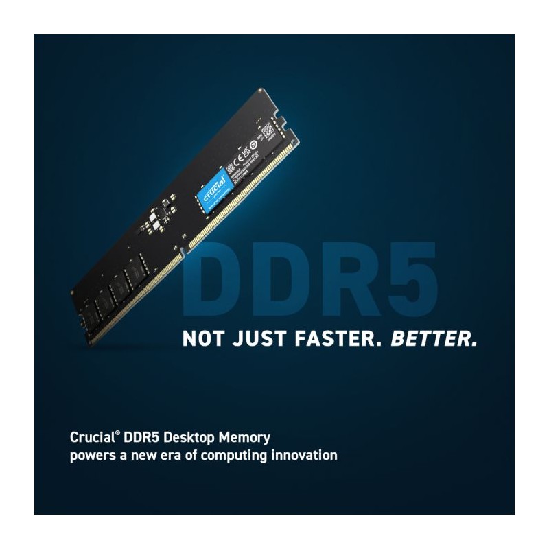 Pomnilnik Crucial 32GB DDR5-4800 UDIMM PC5-38400 CL40, 1.1V