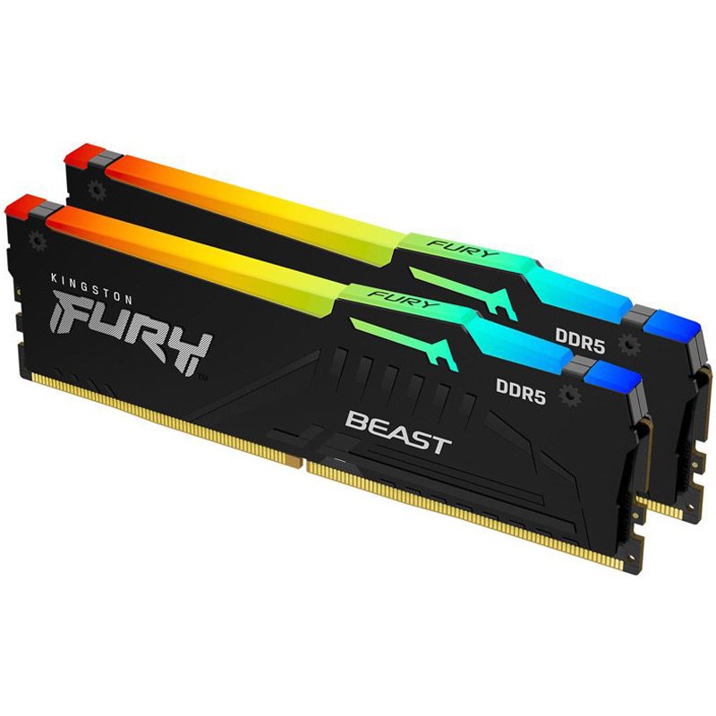 Pomnilnik DDR5 16GB (2x8GB) 6000MHz Kingston Fury Beast RGB, KF560C36BBEAK2-16