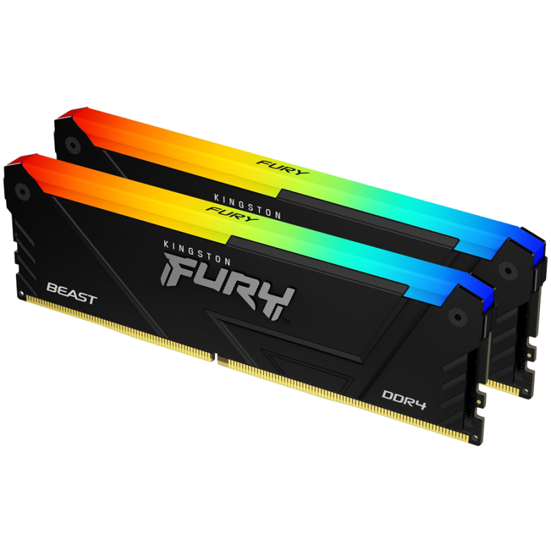 Pomnilnik DDR4 16GB (2x8GB) 3200MHz FURY Beast RGB, KF432C16BB2AK2/16